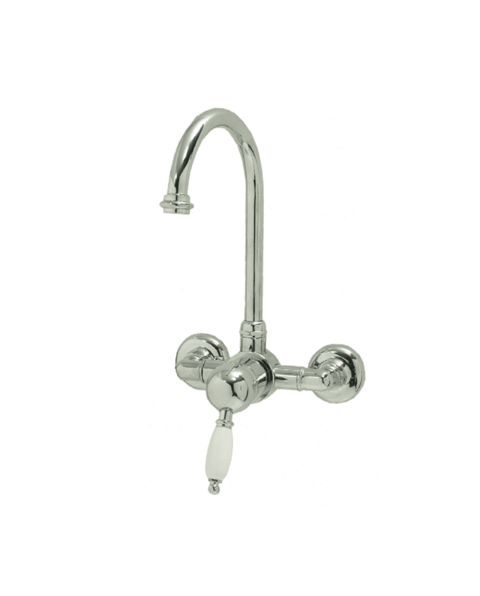 Robinet mitigeur mural 2t col tournant - Bleu Provence