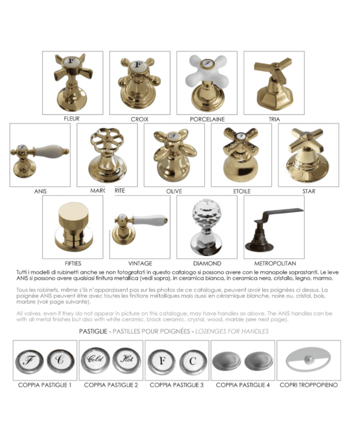 Robinet bas bidet 3t - Bleu Provence