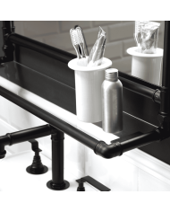 Miroir + étagère - Bleu Provence