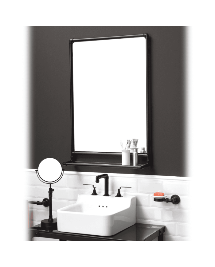 Miroir + étagère - Bleu Provence