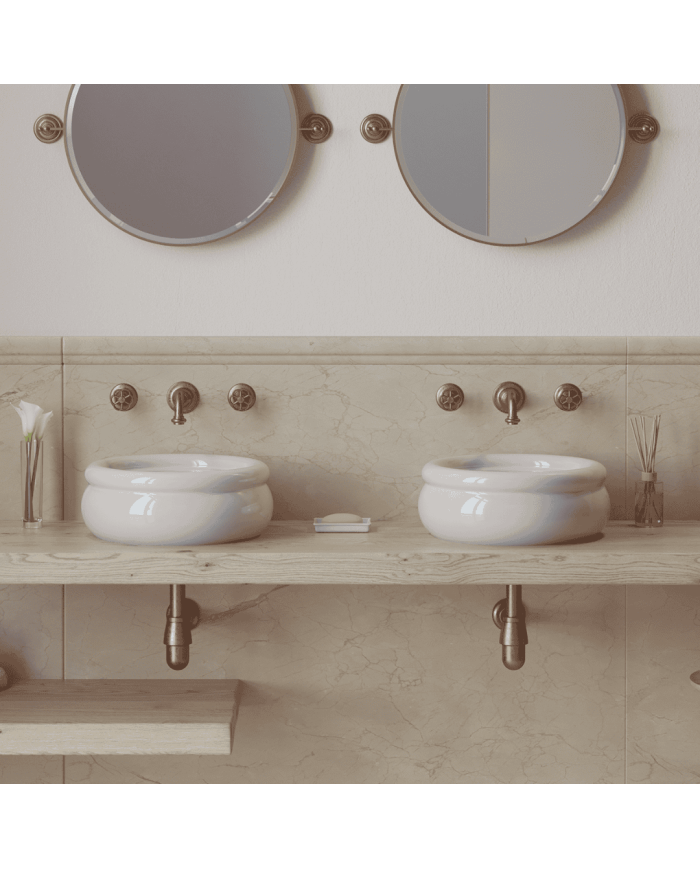 Countertop lavabo 40cm Romantica - Bleu Provence