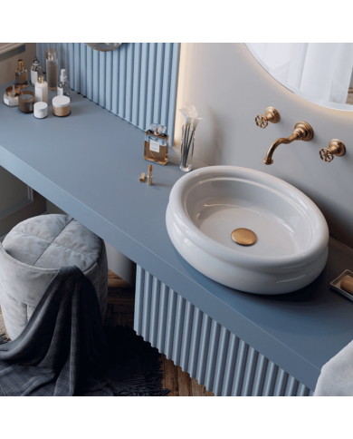 Countertop lavabo 56cm Romantica - Bleu Provence