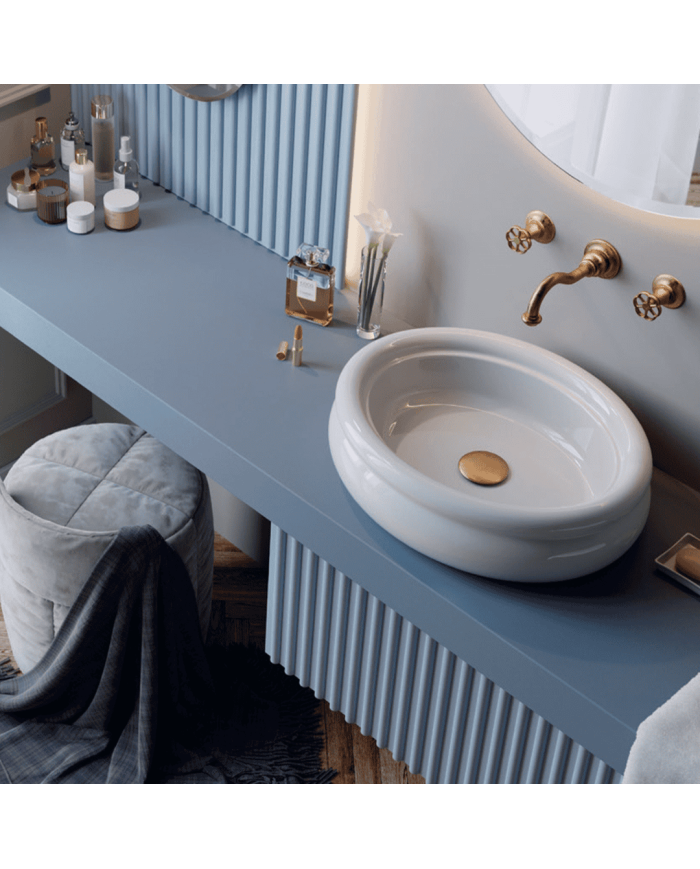 Countertop lavabo 56cm Romantica - Bleu Provence