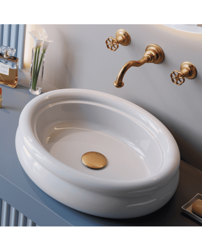 Countertop lavabo 56cm Romantica - Bleu Provence