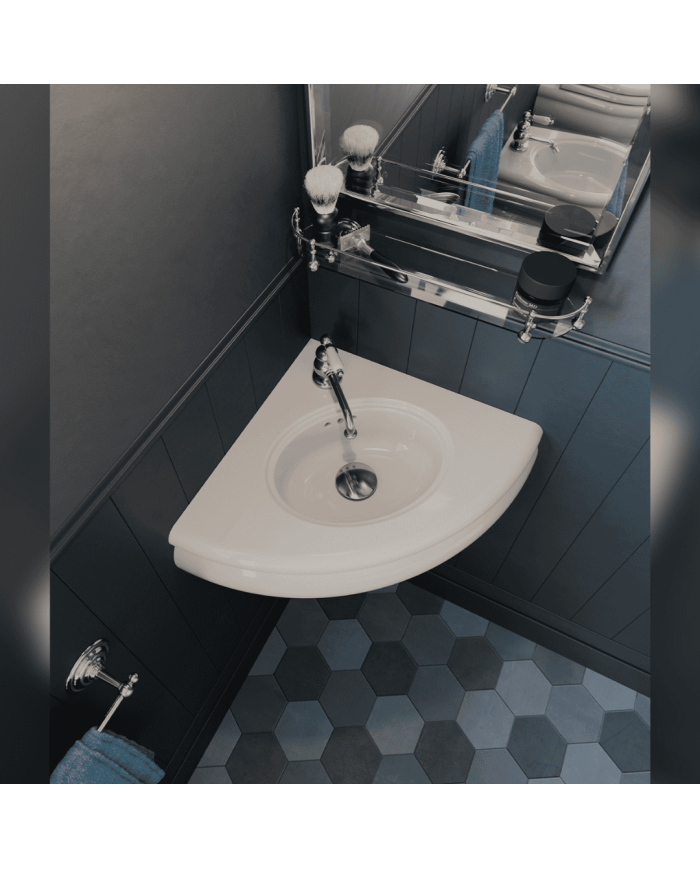 Corner lavabo 46cm Romantica - Bleu Provence