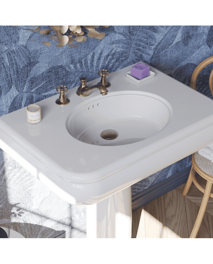 Medium lavabo 80cm Romantica - Bleu Provence