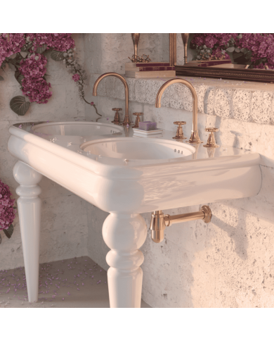 Lavabo Double120cm Romantica - Bleu Provence
