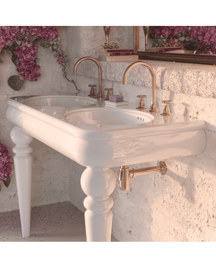 Lavabo Double120cm Romantica - Bleu Provence