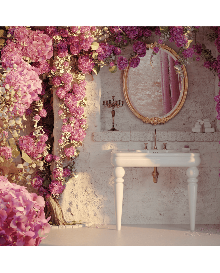 Large lavabo 100cm Romantica - Bleu Provence