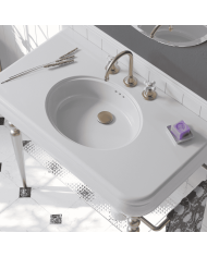 Large lavabo 100cm Romantica - Bleu Provence