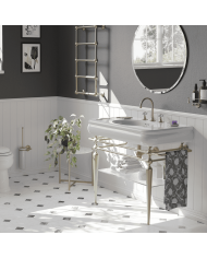 Large lavabo 100cm Romantica - Bleu Provence