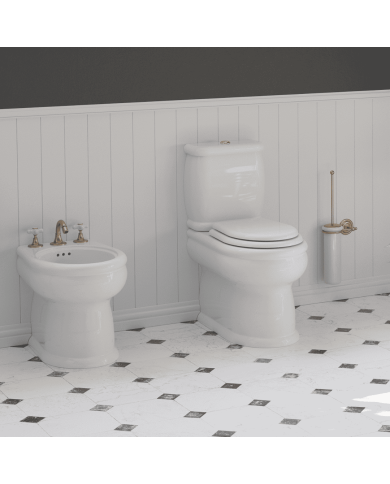 WC monobloc verticale - Romantica - Bleu Provence
