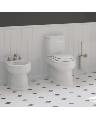 WC monobloc verticale - Romantica - Bleu Provence