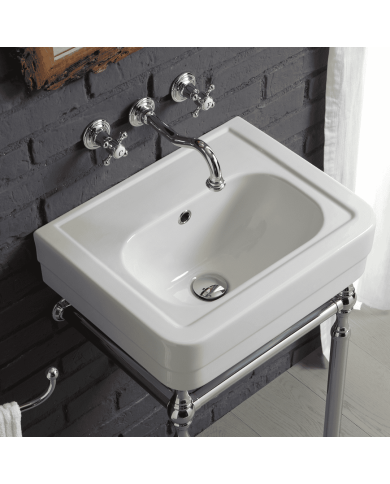 Robinet mural lavabo - Romantica - Bleu Provence