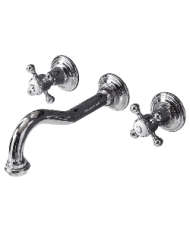 Robinet mural lavabo - Romantica - Bleu Provence