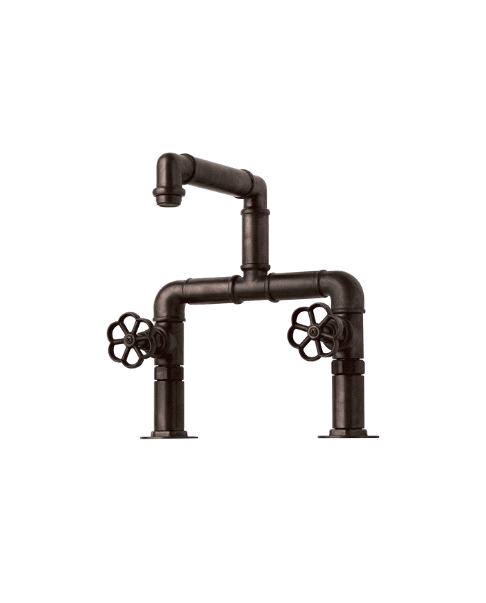 Robinet lavabo industriel - Bleu Provence