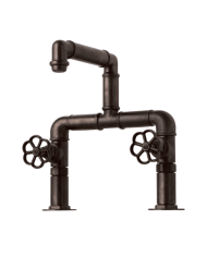 Robinet lavabo industriel - Bleu Provence