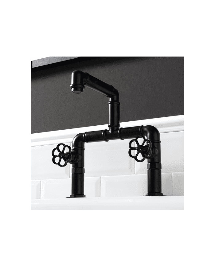 Robinet lavabo industriel - Bleu Provence