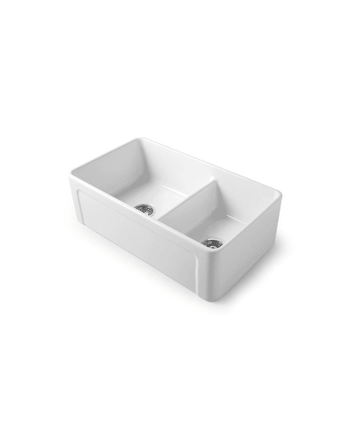 évier double réversible - Bleu Provence