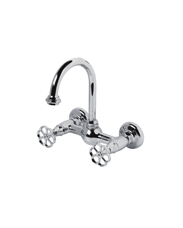 Robinet mélangeur mural - Bleu Provence