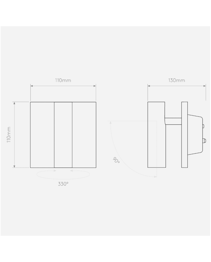 Enna Square Switched LED - Astro Lighting