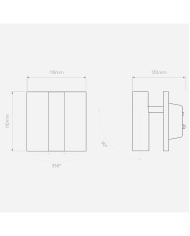 Enna Square Switched LED - Astro Lighting