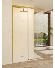 Paroi Douche Angle Or brossé - SBX