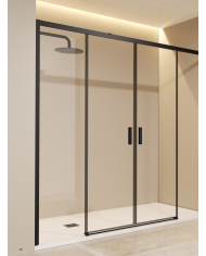 Paroi Douche Double Noir mat Easy - SBX