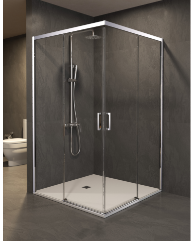 Paroi Douche Angle Chromé Easy - SBX