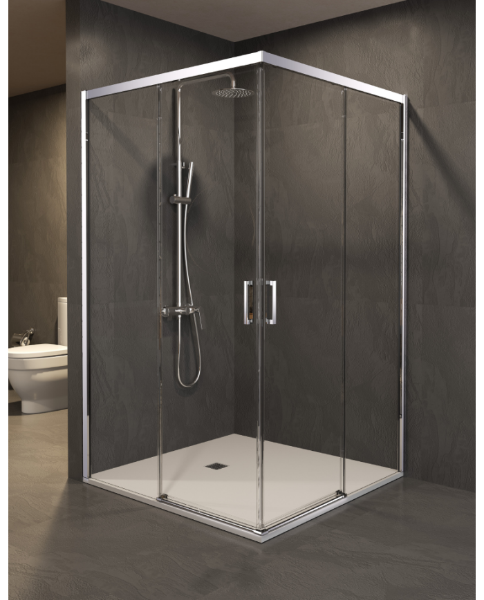 Paroi Douche Angle Chromé Easy - SBX