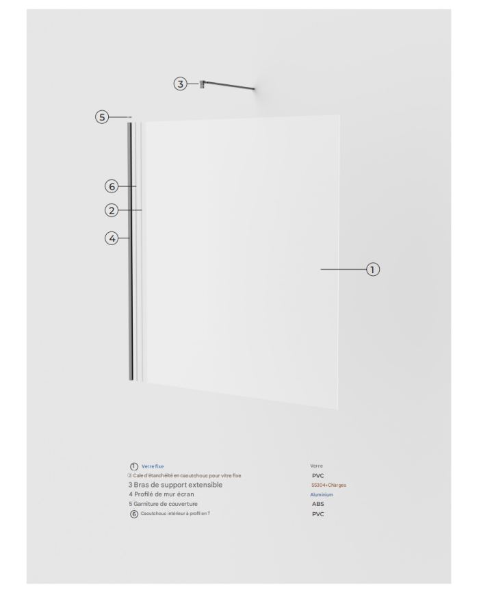 Paroi Douche Blanc mat Screen - SBX