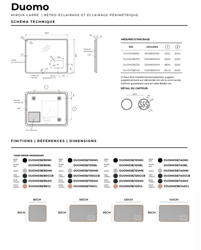 Miroir Duomo - LEDIMEX