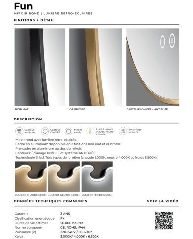 Miroir Fun - LEDIMEX