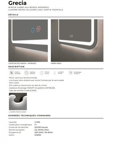 Miroir Grecia - LEDIMEX