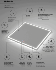 Miroir Holanda - LEDIMEX