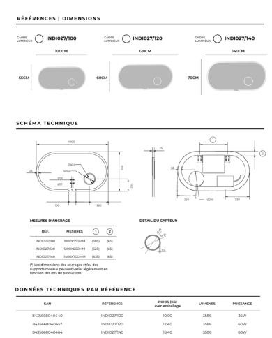 Miroir Indiana - LEDIMEX