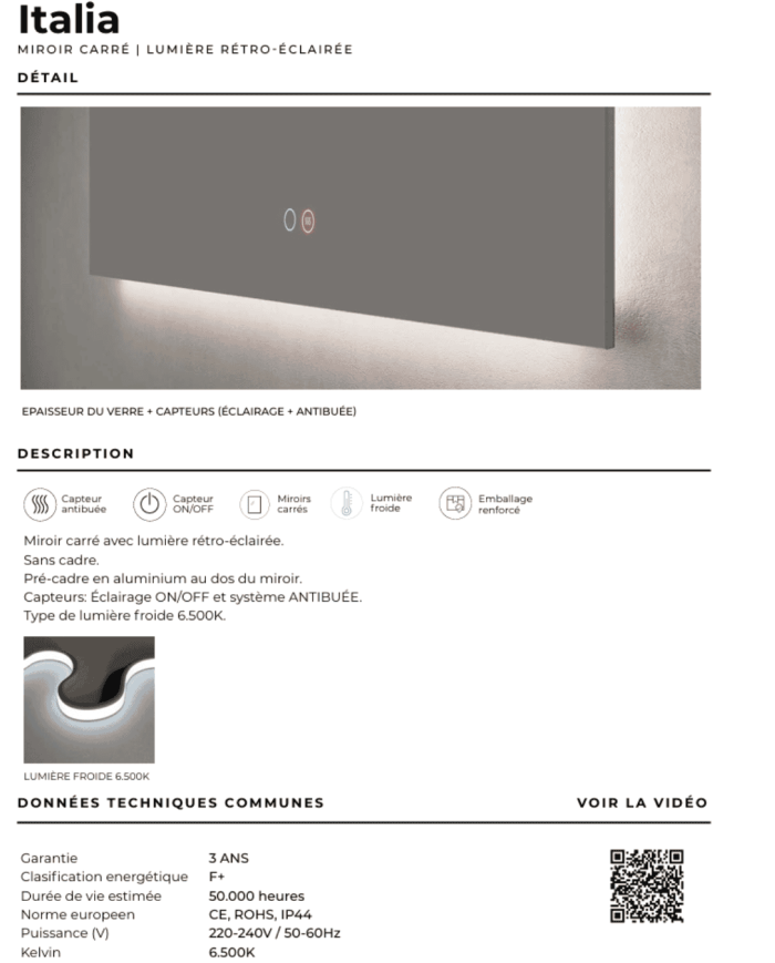 Miroir Italia - LEDIMEX