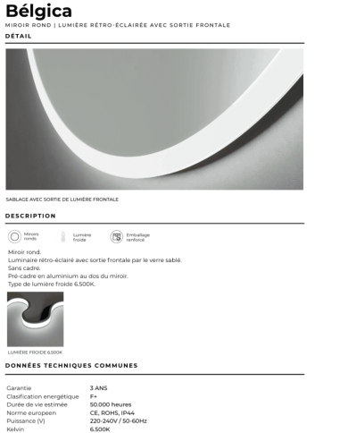 Miroir Belgica - LEDIMEX