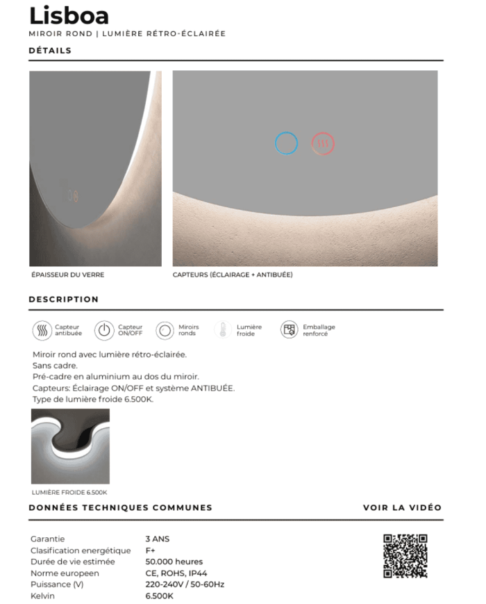 Miroir Lisboa - LEDIMEX