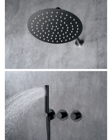 Robinetterie thermostatique encastrée Noir mat