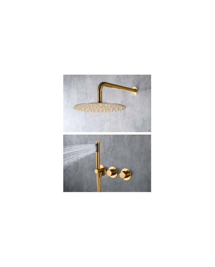 Robinetterie thermostatique encastrée Or brossé