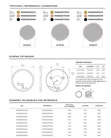 Miroir Paris - LEDIMEX