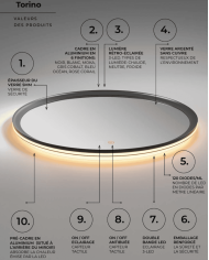 Miroir Torino - LEDIMEX