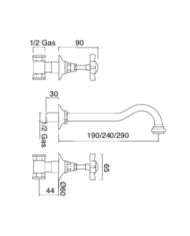 Mélangeur mural - Sbordoni
