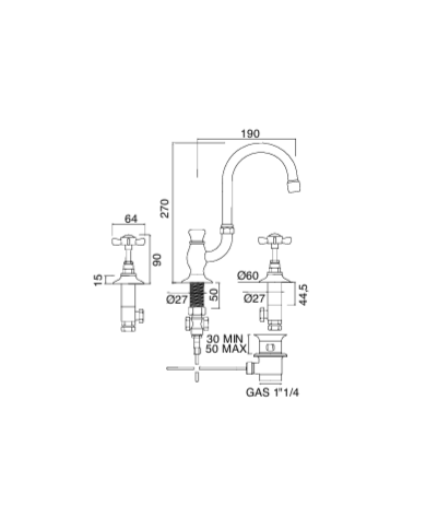 Mélangeur bec haut - Sbordoni