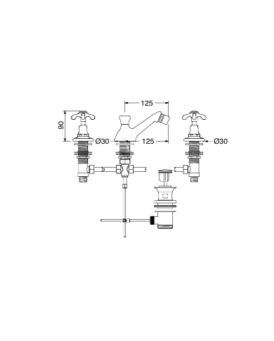 Mélangeur bidet - Sbordoni