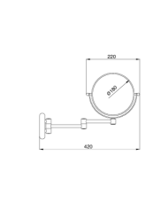 Miroir mural réglable - Sbordoni
