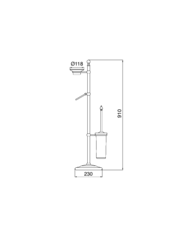 Porte savon/serviettes/balayette - Sbordoni