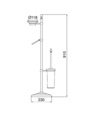 Porte savon/serviettes/balayette - Sbordoni