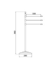 Porte serviettes triple - Sbordoni